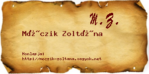 Móczik Zoltána névjegykártya